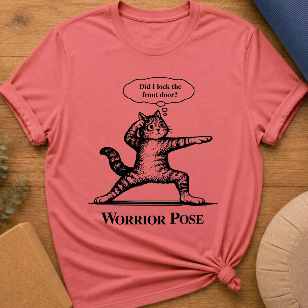 Worrior Pose Yoga Cat T-Shirt