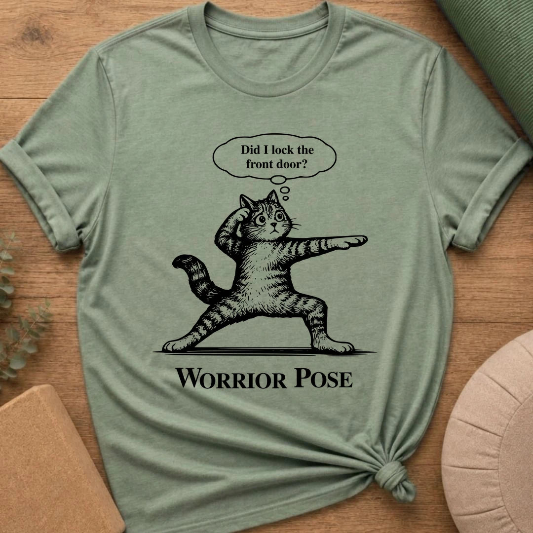 Worrier Pose Yoga Cat T-Shirt