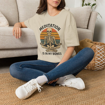 Meditation Is In My Bones Skeleton T-Shirt