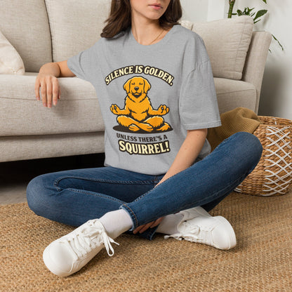 Silence Is Golden Meditating Dog T-Shirt