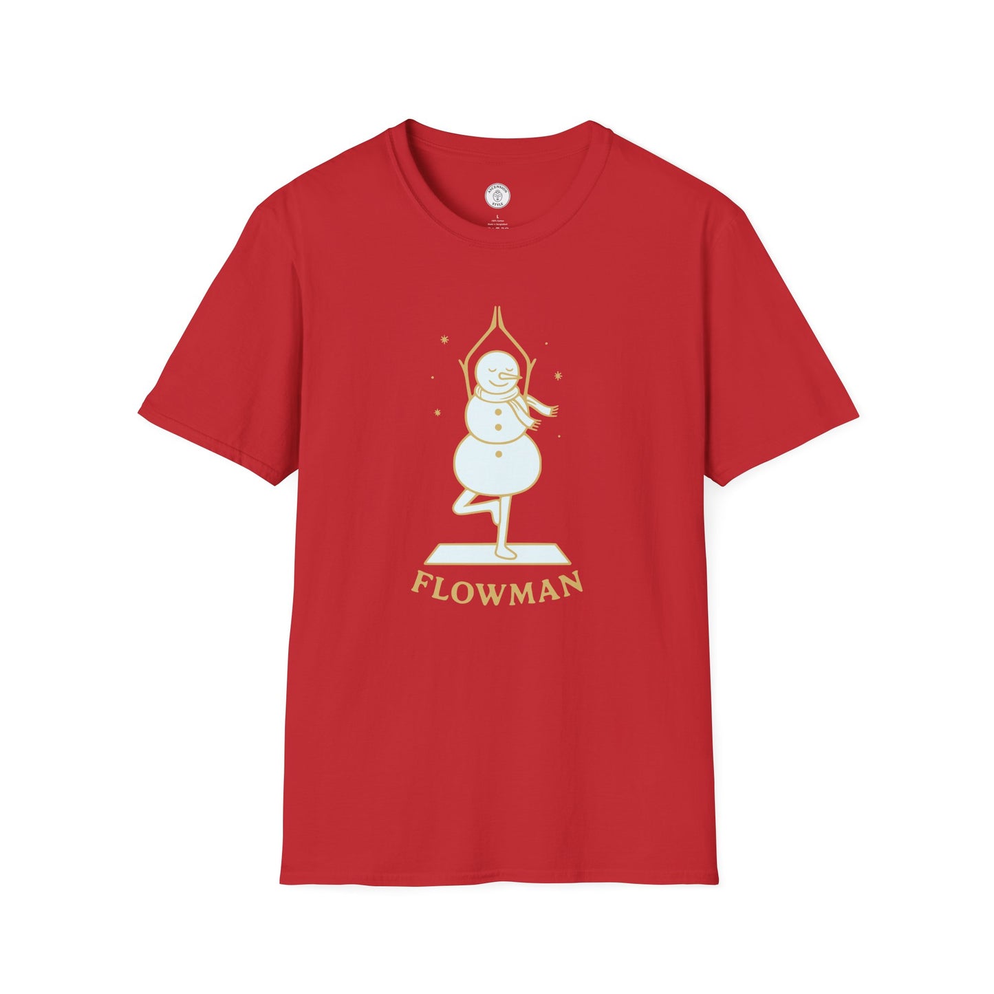 Flowman Snowman Yoga T-Shirt