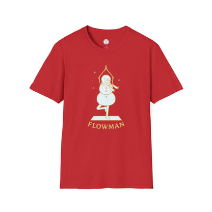 Flowman Snowman Yoga T-Shirt