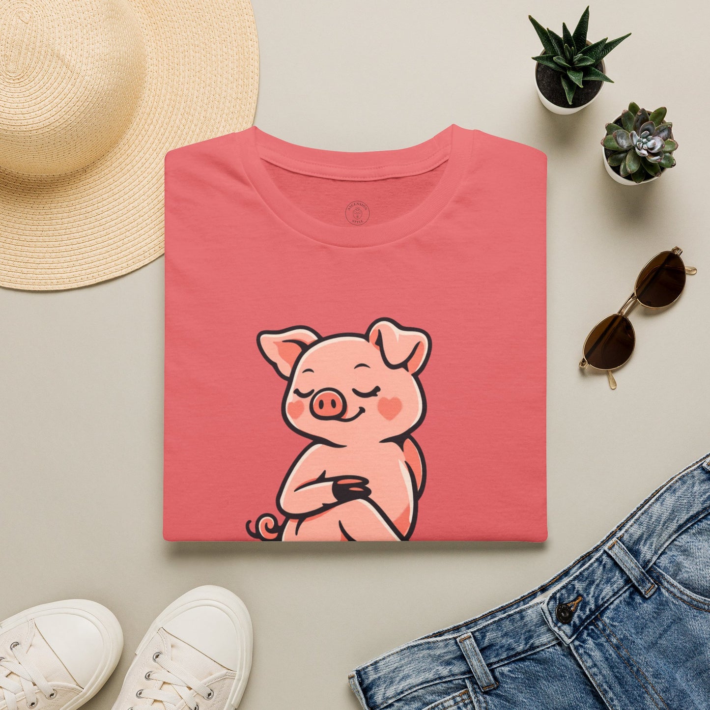 Twist and Snout Yoga Pig T-Shirt