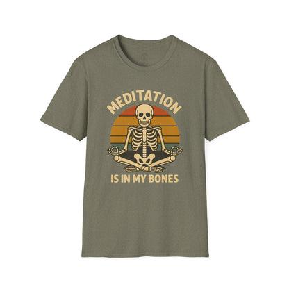 Meditation Is In My Bones Skeleton T-Shirt