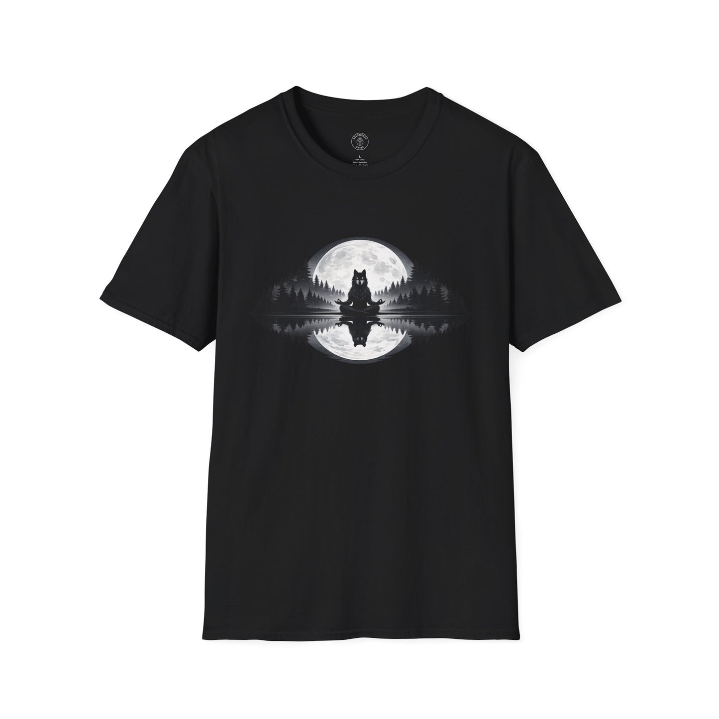 Moonlit Wolf Meditation T-Shirt