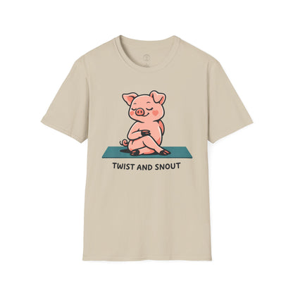 Twist and Snout Yoga Pig T-Shirt
