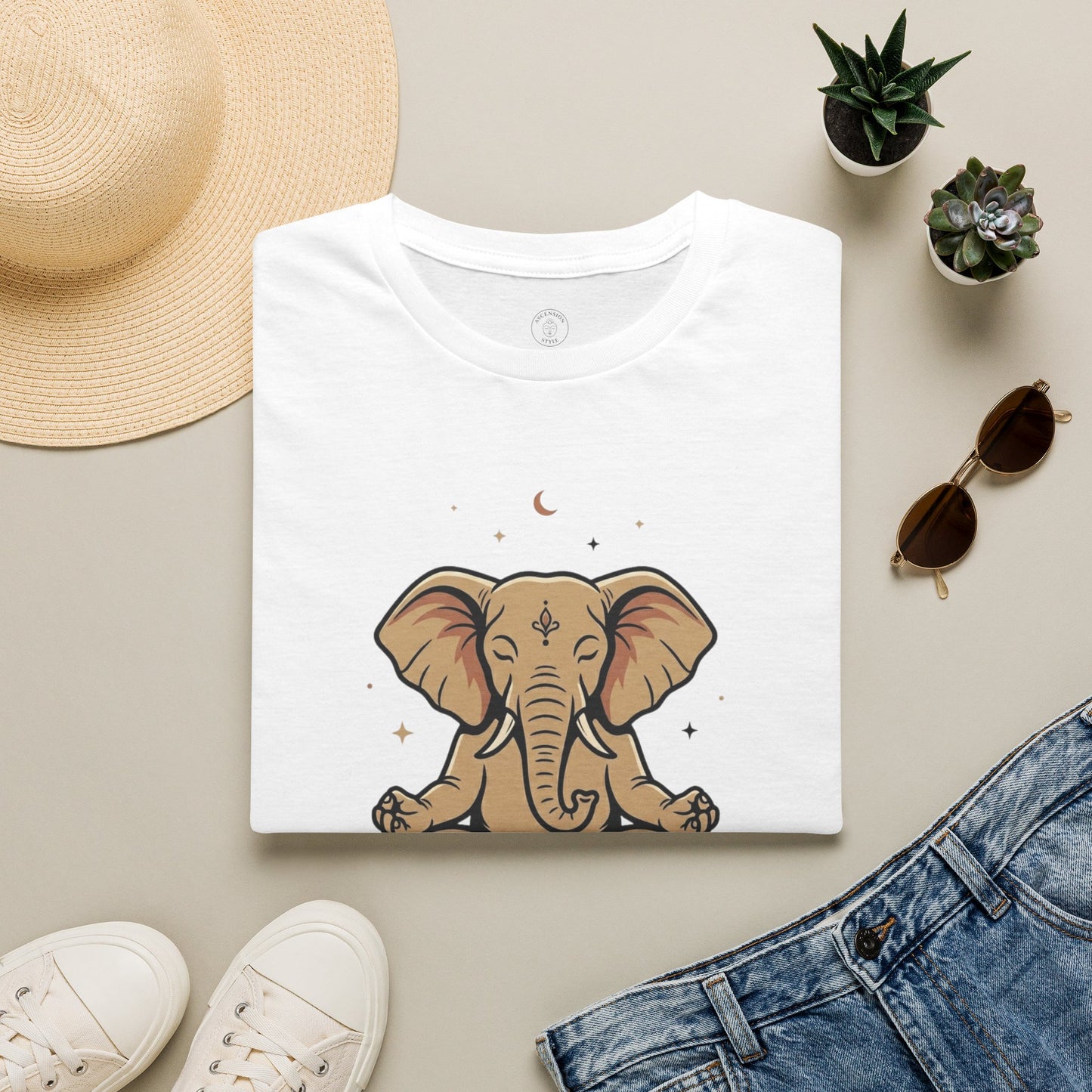 Old Soul Energy Meditating Elephant T-Shirt