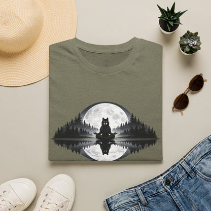 Moonlit Wolf Meditation T-Shirt