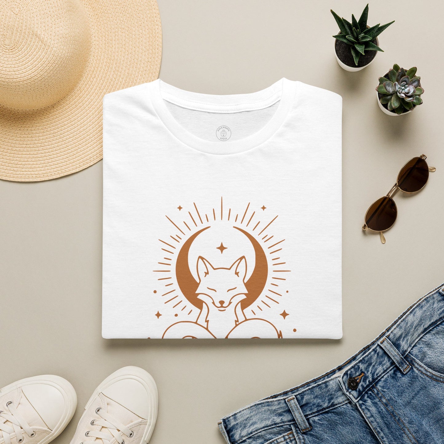 Meditating Fox Moon T-Shirt