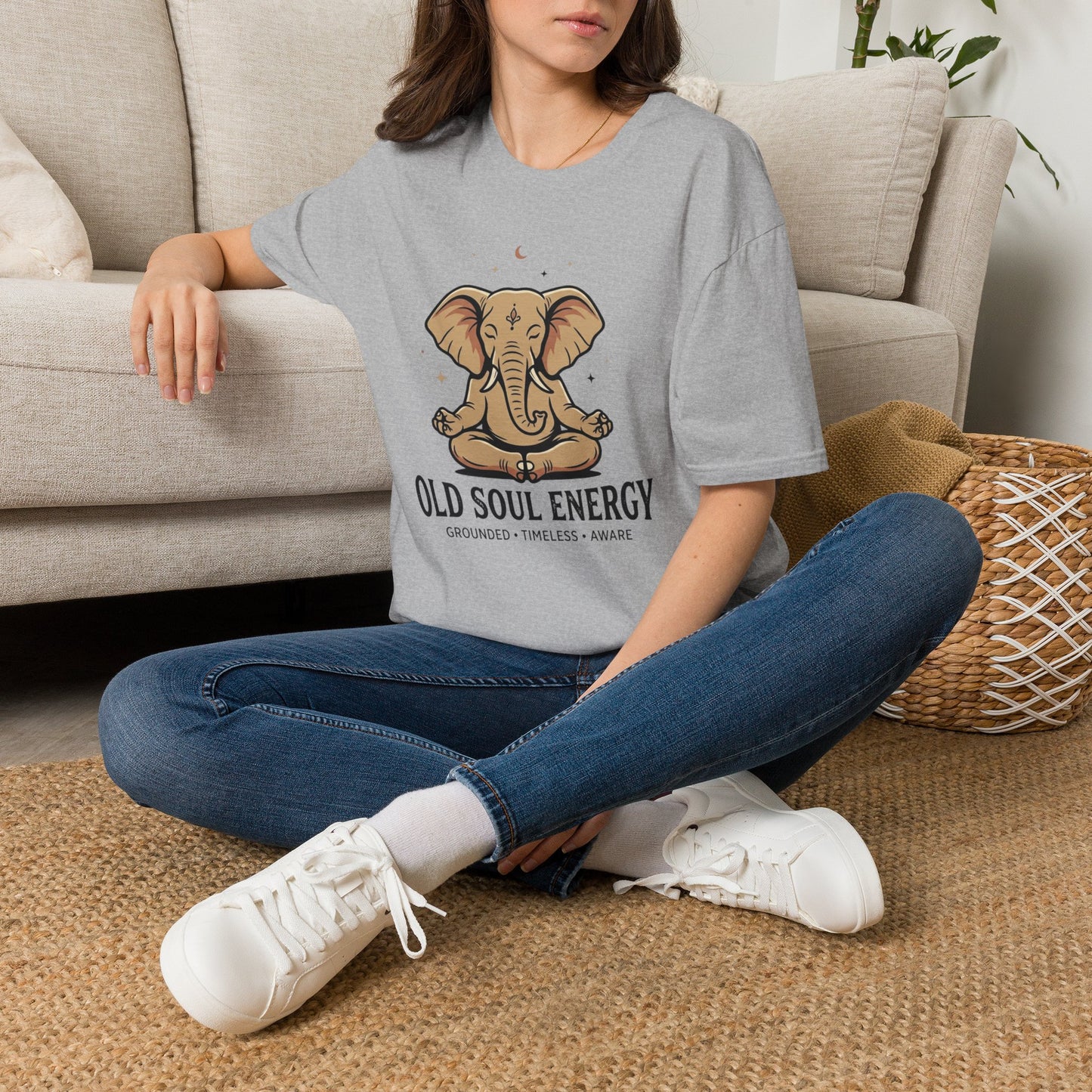 Old Soul Energy Meditating Elephant T-Shirt
