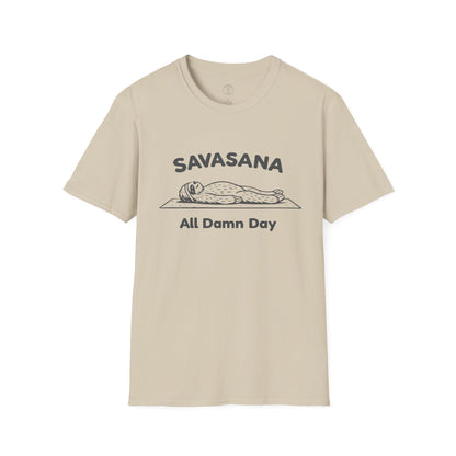 Savasana All Damn Day Sloth T-Shirt