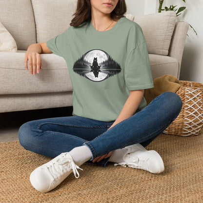 Moonlit Wolf Meditation T-Shirt