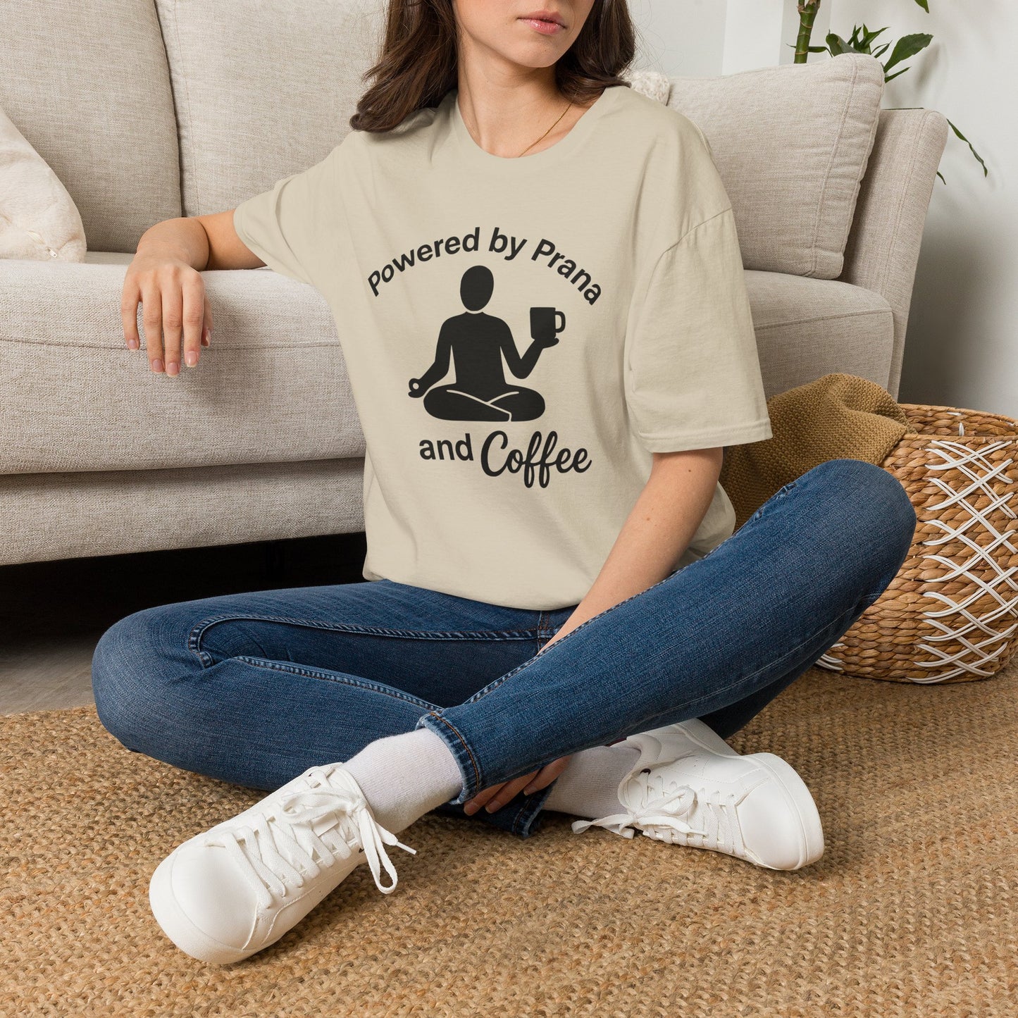 Powered By Prana & Coffee Meditation T-Shirt
