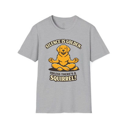 Silence Is Golden Meditating Dog T-Shirt