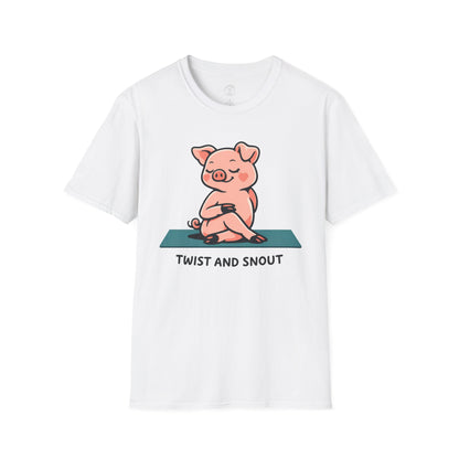 Twist and Snout Yoga Pig T-Shirt