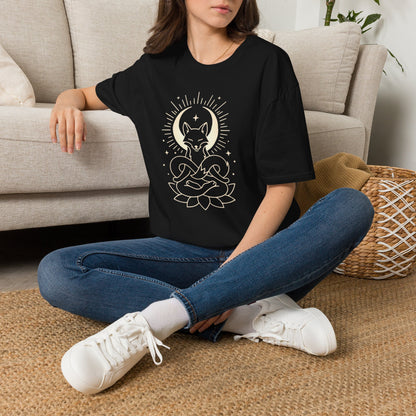 Meditating Fox Moon T-Shirt