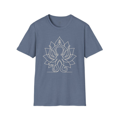 Octopus Line Art Yoga T-Shirt