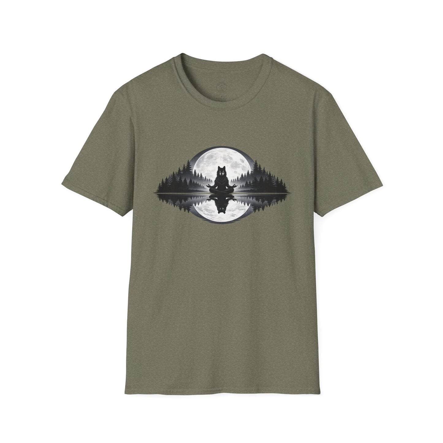Moonlit Wolf Meditation T-Shirt