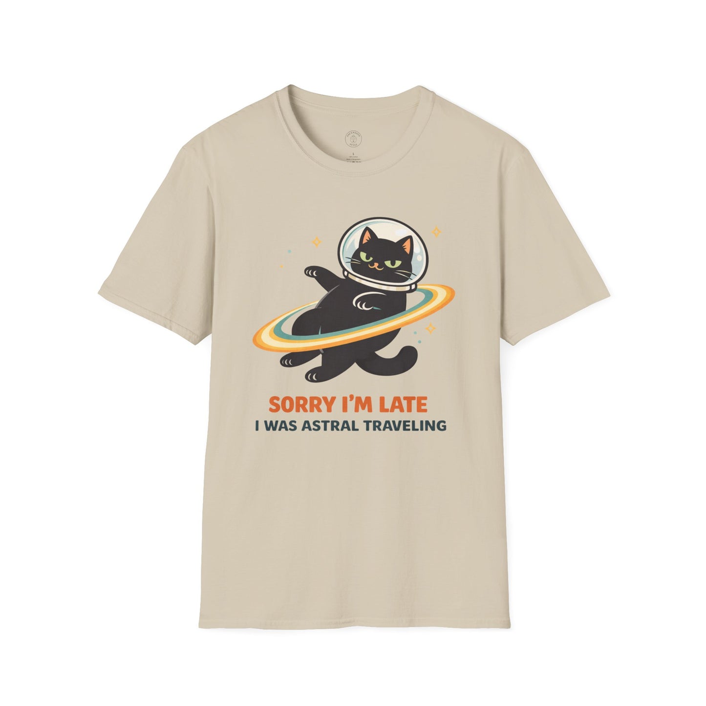 Sorry I'm Late, Astral Traveling Cat T-Shirt