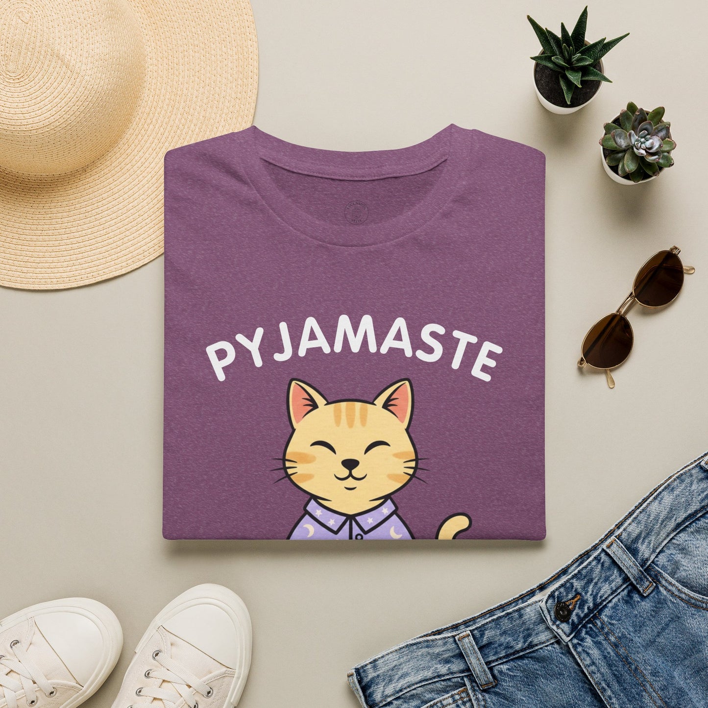 Pyjamaste Meditating Cat T-Shirt