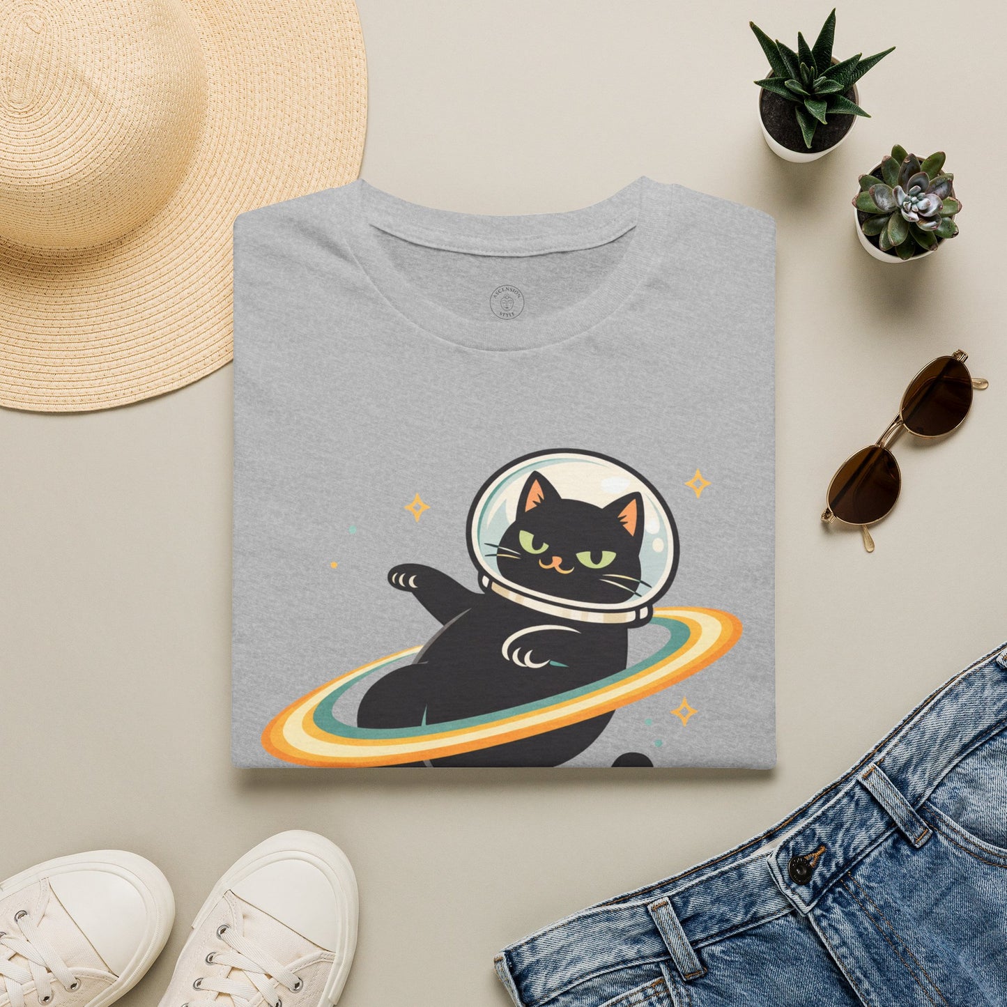 Sorry I'm Late, Astral Traveling Cat T-Shirt