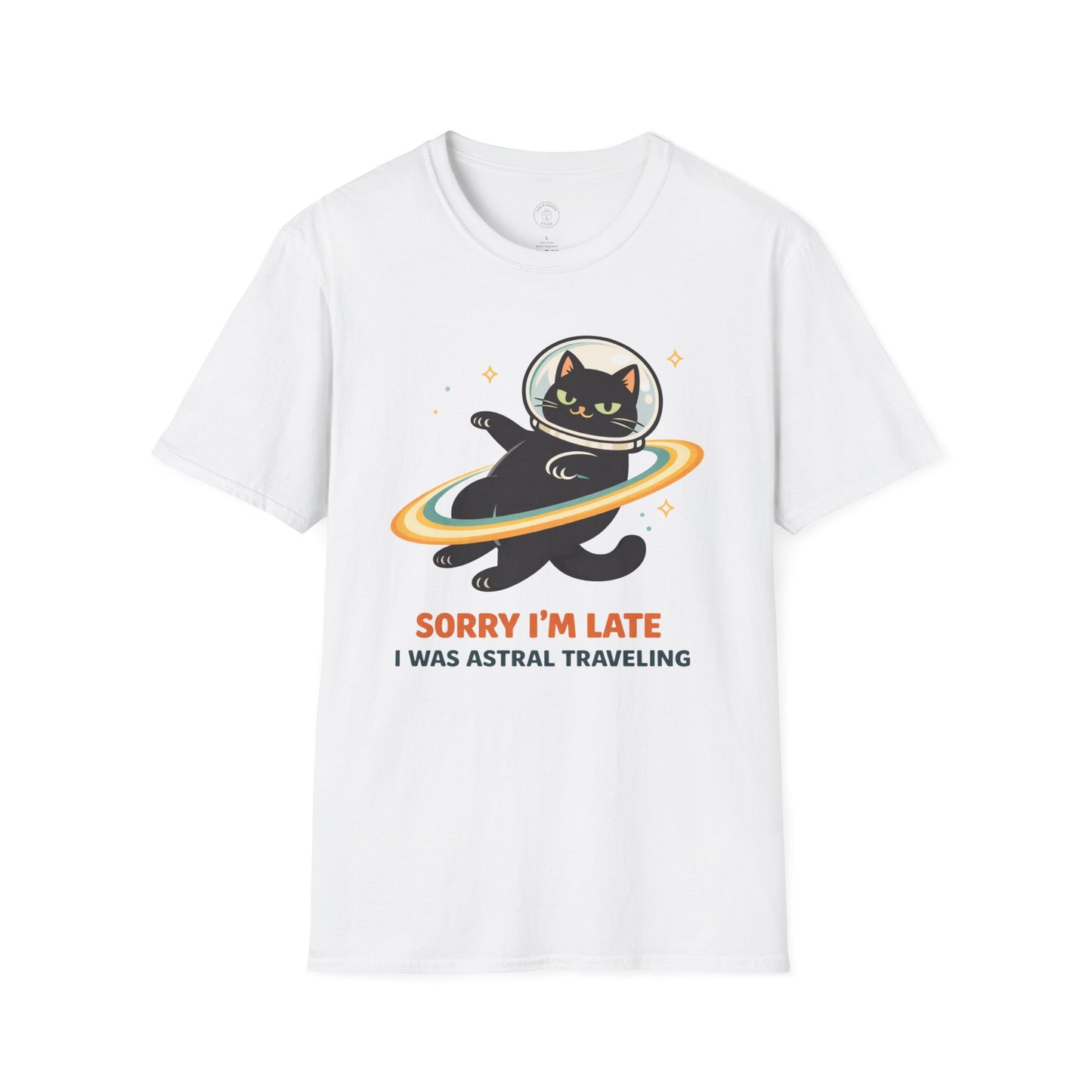 Sorry I'm Late, Astral Traveling Cat T-Shirt