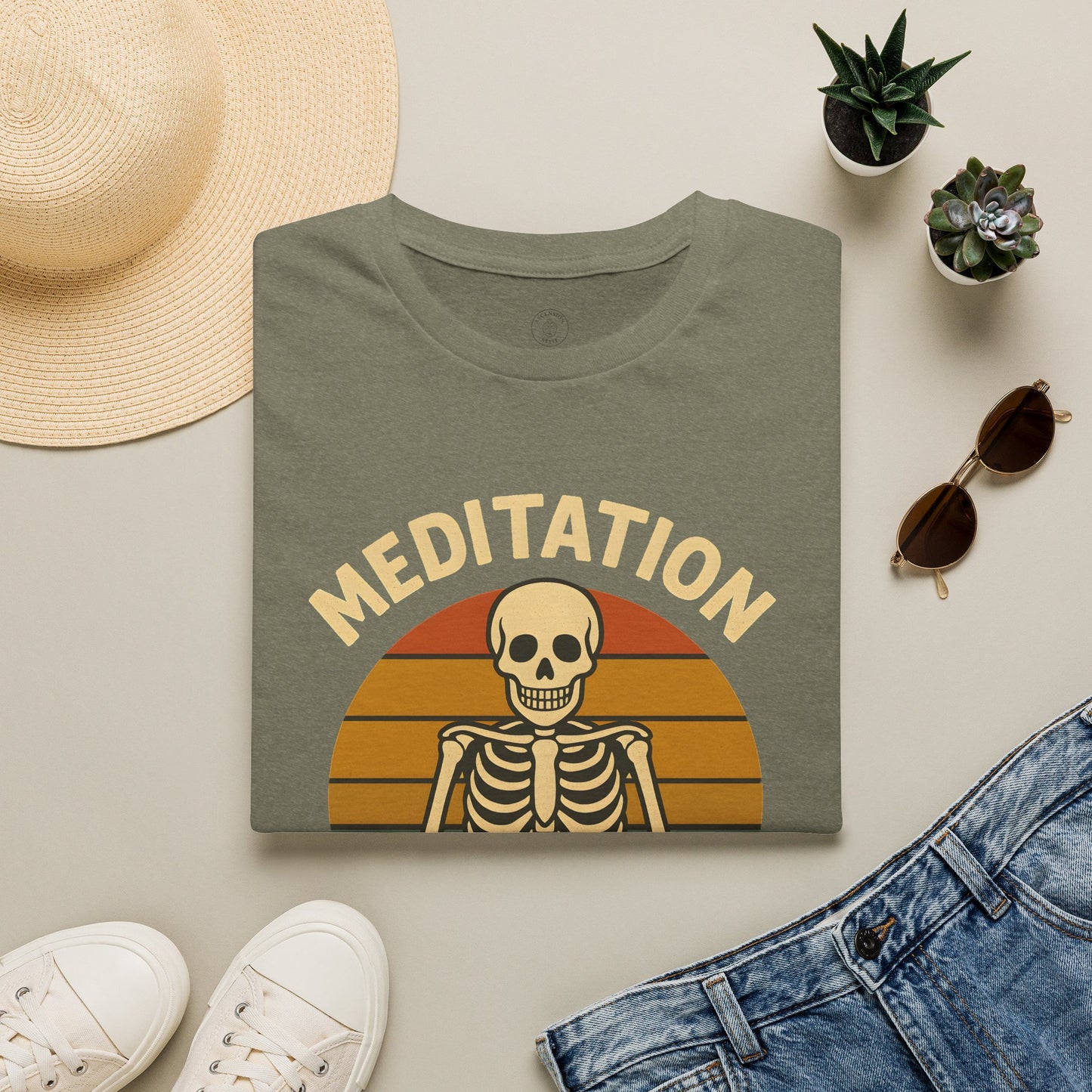 Meditation Is In My Bones Skeleton T-Shirt