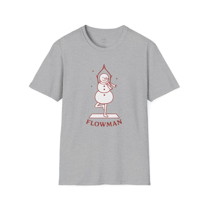 Flowman Snowman Yoga T-Shirt