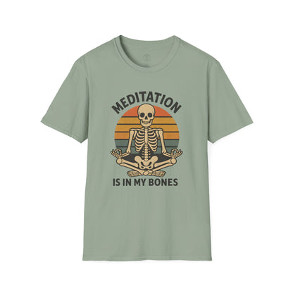 Meditation Is In My Bones Skeleton T-Shirt