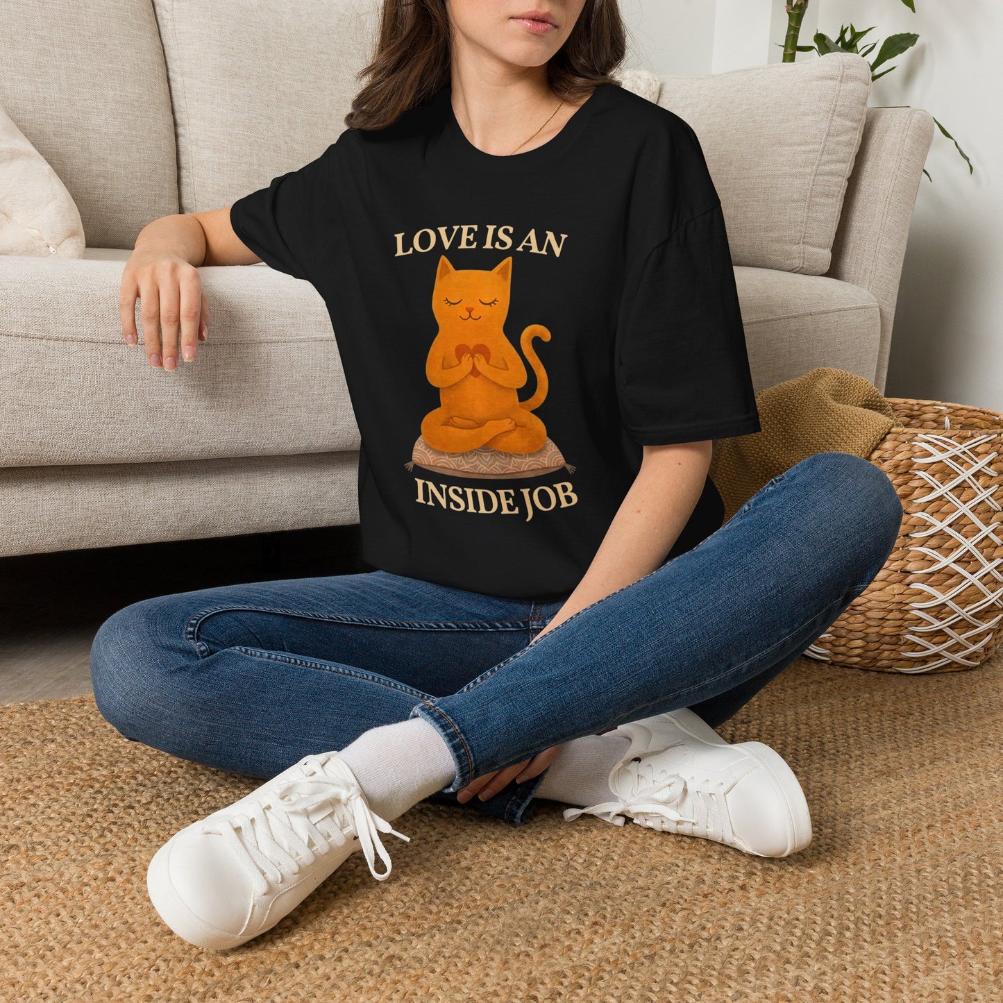Love Is An Inside Job Cat T-Shirt