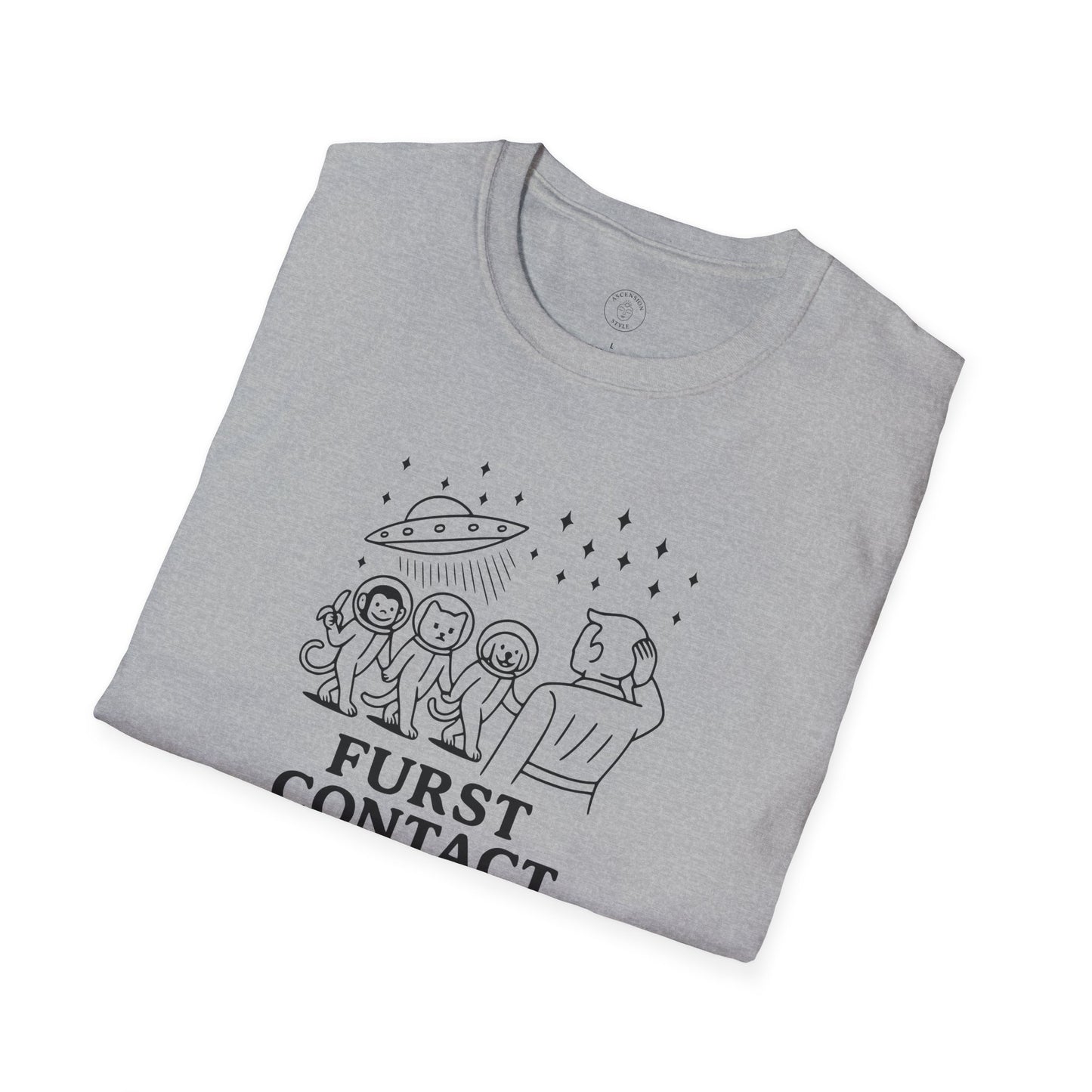 Furst Contact Alien Cat & Monkey T-Shirt