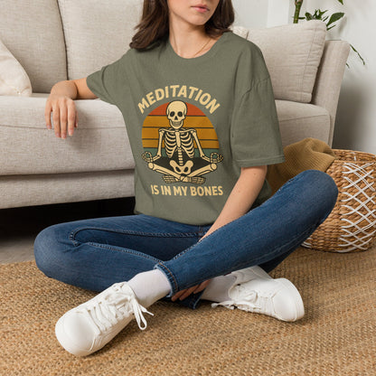 Meditation Is In My Bones Skeleton T-Shirt