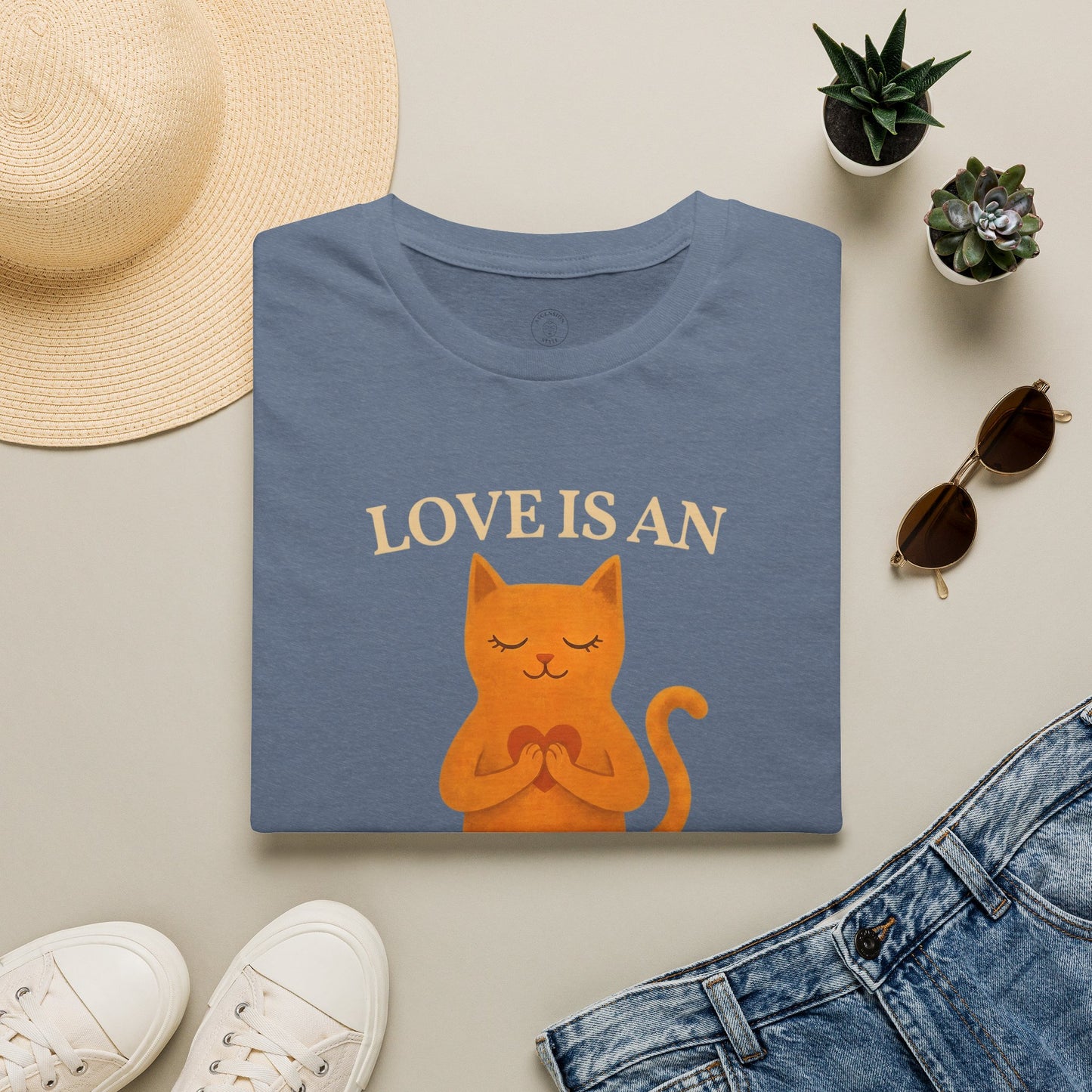 Love Is An Inside Job Cat T-Shirt