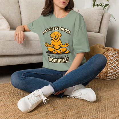 Silence Is Golden Meditating Dog T-Shirt