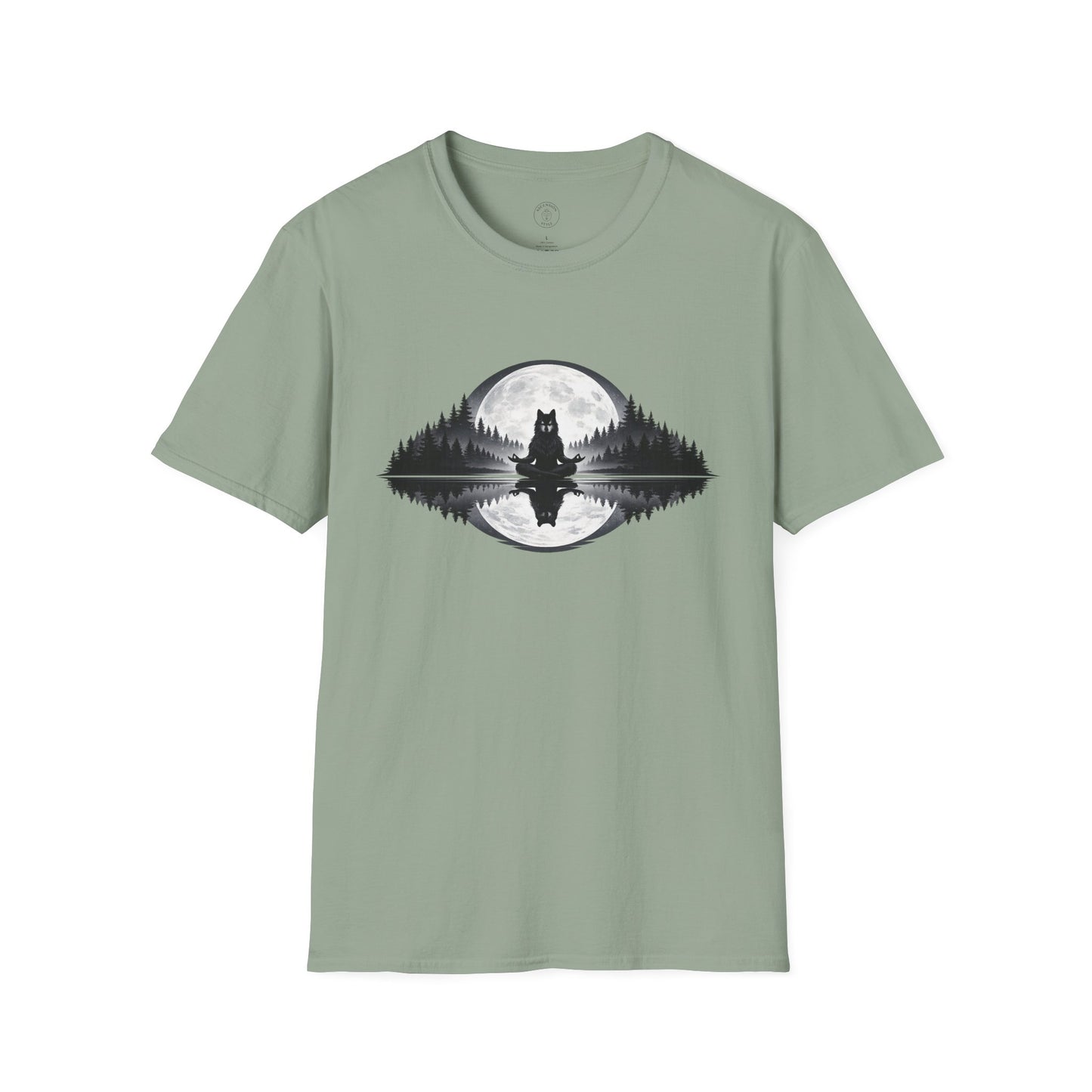 Moonlit Wolf Meditation T-Shirt