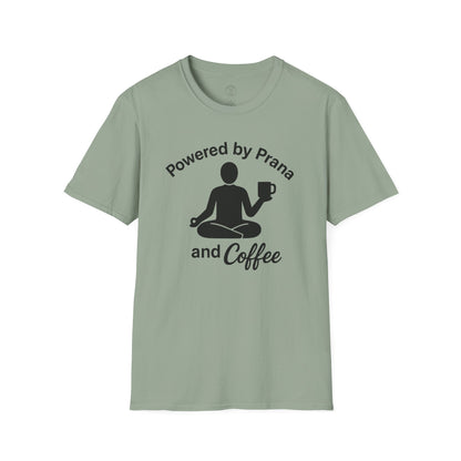 Powered By Prana & Coffee Meditation T-Shirt