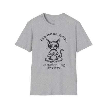 I Am The Universe Experiencing Anxiety Cat T-Shirt
