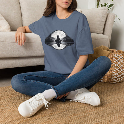 Moonlit Wolf Meditation T-Shirt
