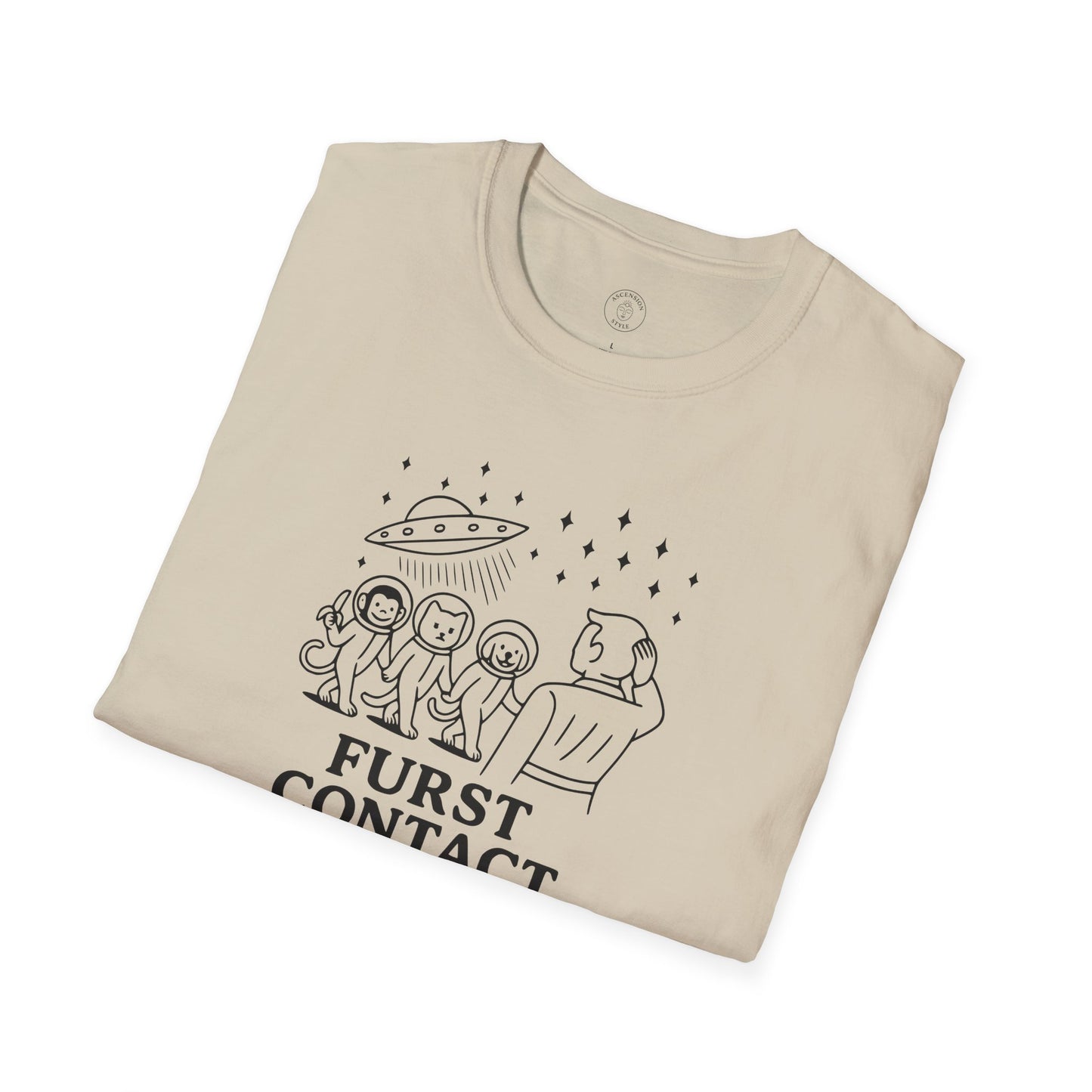 Furst Contact Alien Cat & Monkey T-Shirt