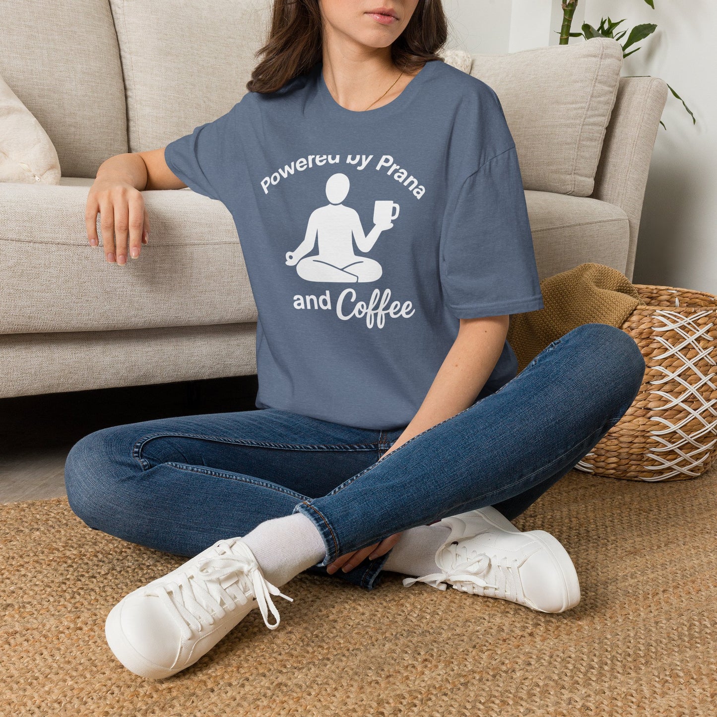 Powered By Prana & Coffee Meditation T-Shirt