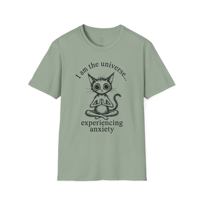 I Am The Universe Experiencing Anxiety Cat T-Shirt