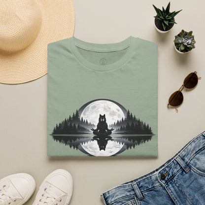 Moonlit Wolf Meditation T-Shirt