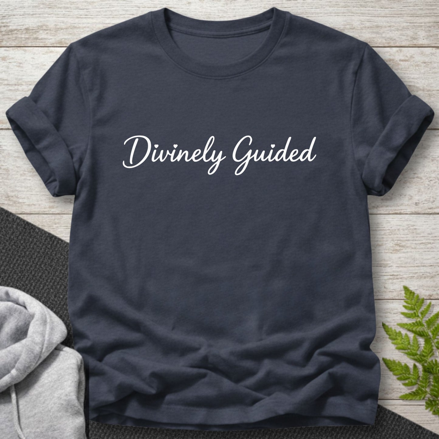 Divinely Guided – Minimalist Script T-Shirt