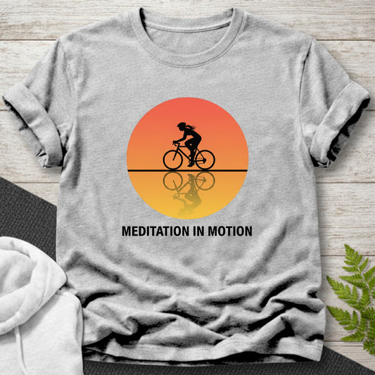 Meditation in Motion – Female Cyclist T-Shirt