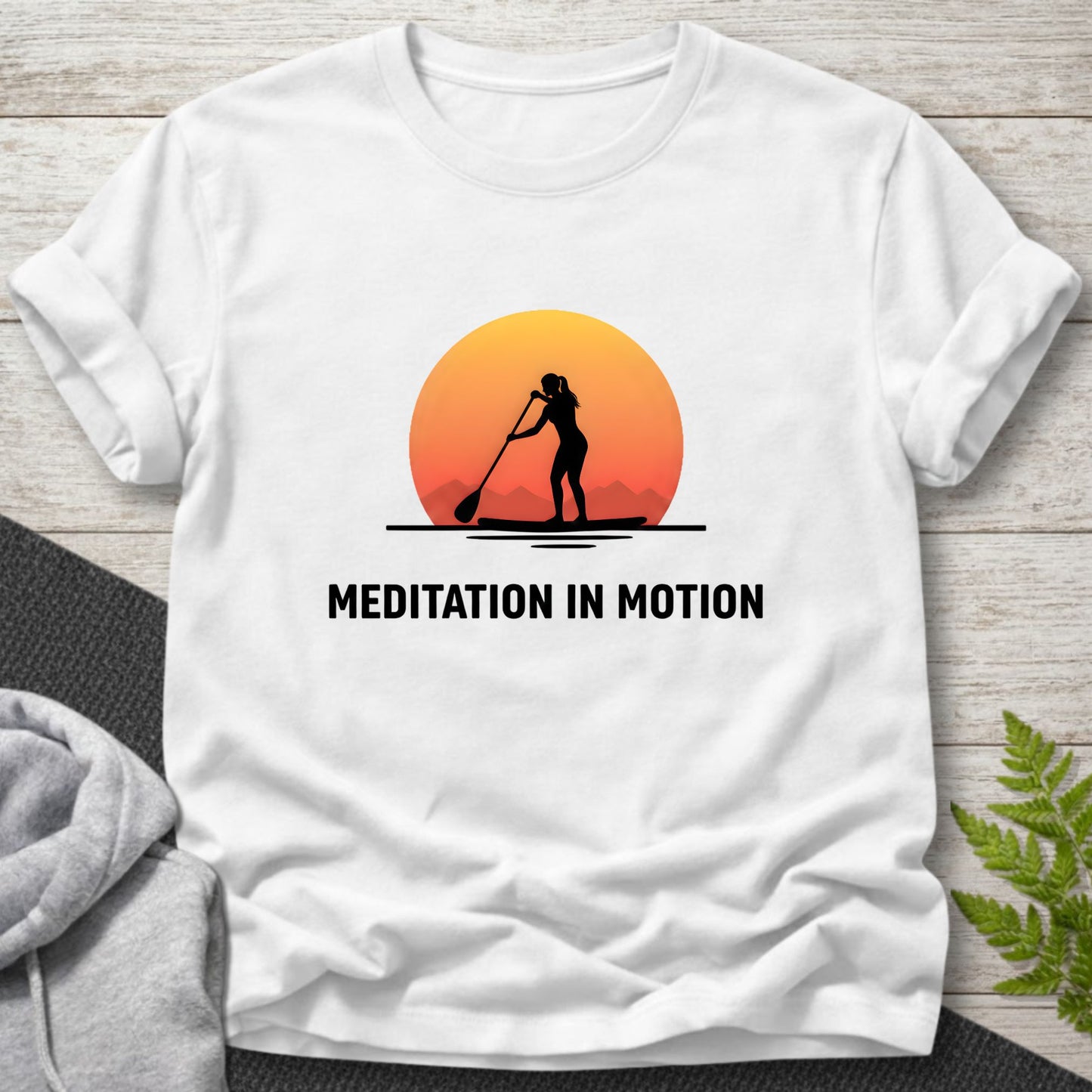 Meditation in Motion – Female Paddleboard T-Shirt