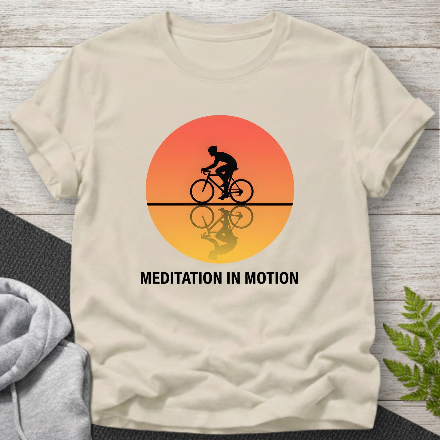 Meditation in Motion – Male Cyclist T-Shirt