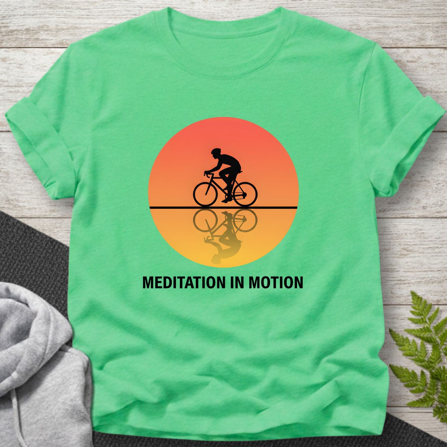 Meditation in Motion – Male Cyclist T-Shirt