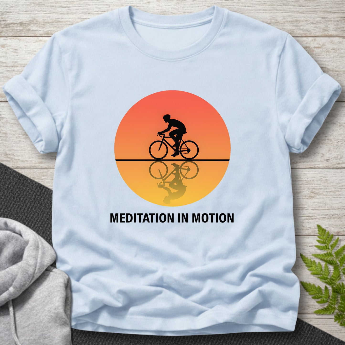 Meditation in Motion – Male Cyclist T-Shirt