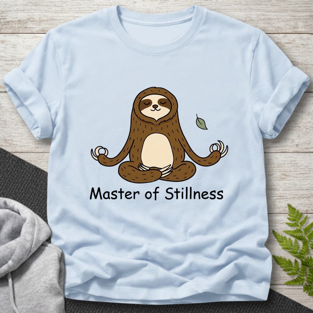 Master of Stillness — Sloth Meditation T-Shirt