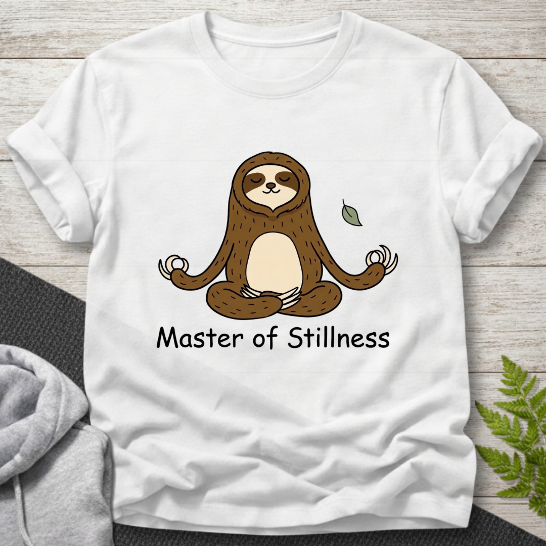 Master of Stillness — Sloth Meditation T-Shirt